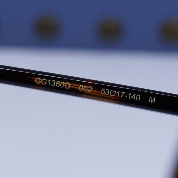 Gucci GG1360O 002 Cat Eye Eyeglasses - Dark Havana 53mm - Picture 9 of 12